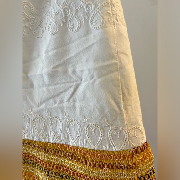 CUSTO Barcelona Eyelet Multicolored Stitching Skirt - Picture 14 of 15